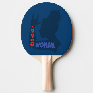 Pala De Ping Pong Mujer estadounidense te amo
