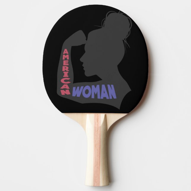 Pala De Ping Pong Mujer norteamericana gris oscuro (Anverso)