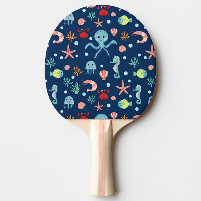 Pala De Ping Pong Mundo Marino (Anverso)