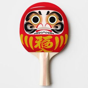 Pala De Ping Pong Muñeca Daruma (amuleto tradicional japonés de buen