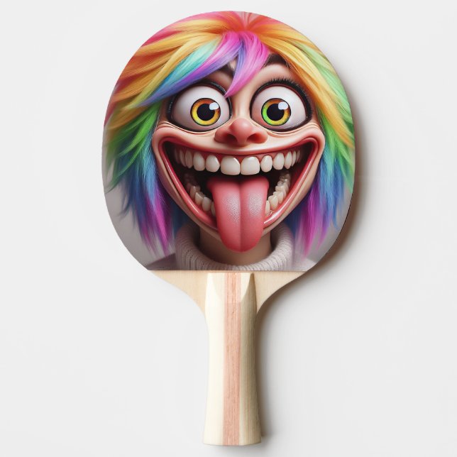 Pala De Ping Pong Muñeco Payaso (Anverso)