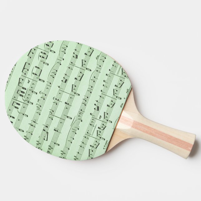 Pala De Ping Pong Música de hoja verde (Lateral)