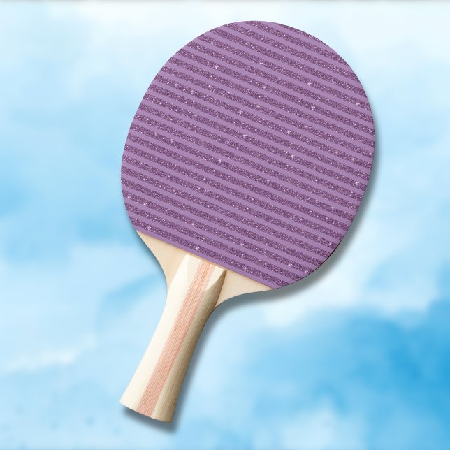 Pala De Ping Pong Muted Mulberry Glitter Style Horizontal Stripes (Subido por el creador)