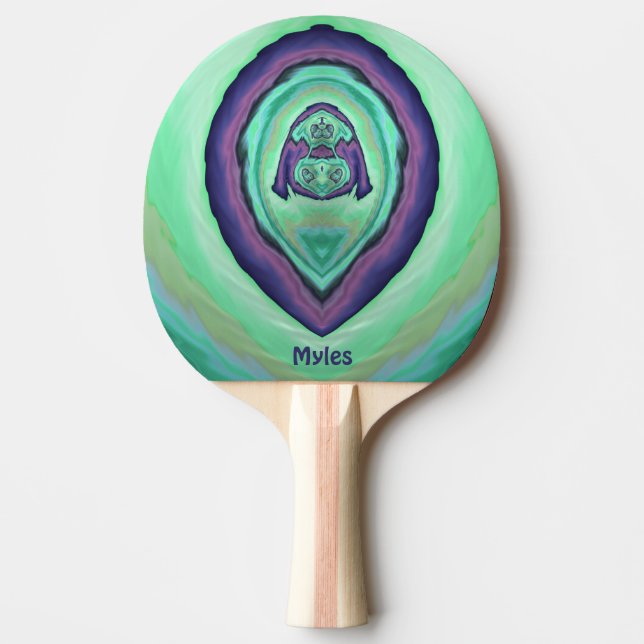 Pala De Ping Pong MYLES ~ PURPLE PINK ~ Fractal original ~ (Anverso)