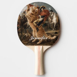 Pala De Ping Pong Napoleón montando un gato gigante de batalla