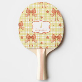 Pala De Ping Pong Naranja Amarillo Coquette Feminine Bows