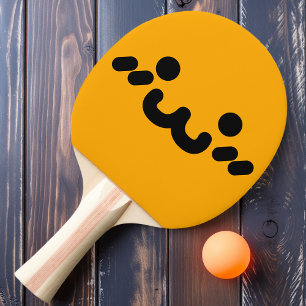 Pala De Ping Pong Naranja Cute Face Ping Pong Paddle