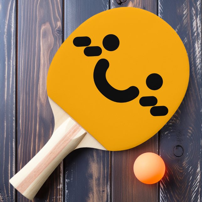 Pala De Ping Pong Naranja Cute Smiley Face Ping Pong Paddle (Subido por el creador)