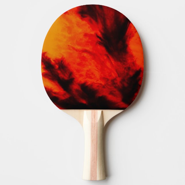 Pala De Ping Pong Naranja de Wispy Clouds (Anverso)