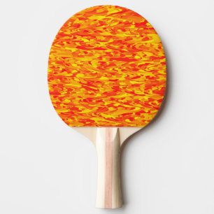 Pala De Ping Pong Naranja del patrón abstracto amarillo rojo