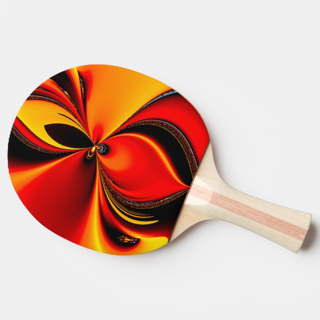Pala De Ping Pong Naranja Fury Fractal (Lateral)