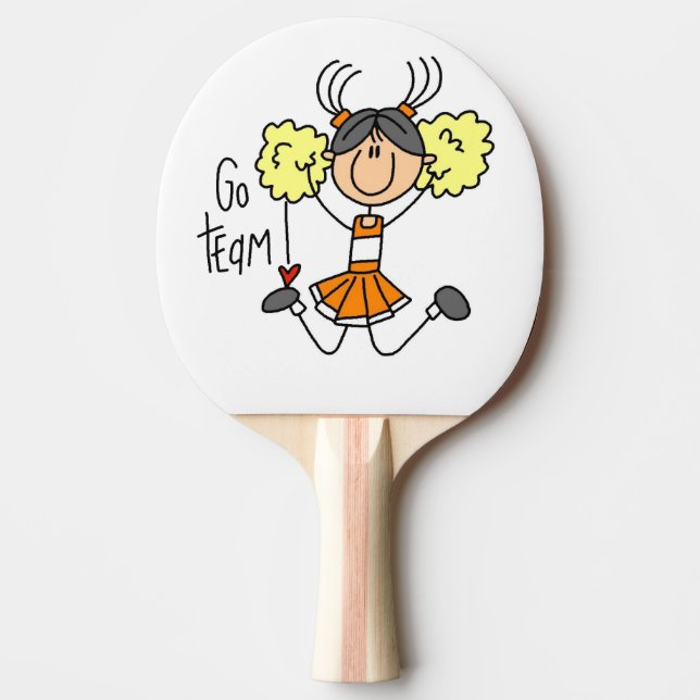 Pala De Ping Pong Naranja Go Team Cheerader Ping Pong Paddle (Anverso)