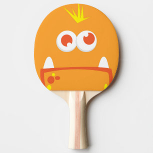 Pala De Ping Pong Naranja Monster Face Ping Pong Paddle