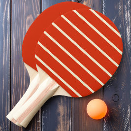 Pala De Ping Pong Naranja Sangre Rayado y Sólido