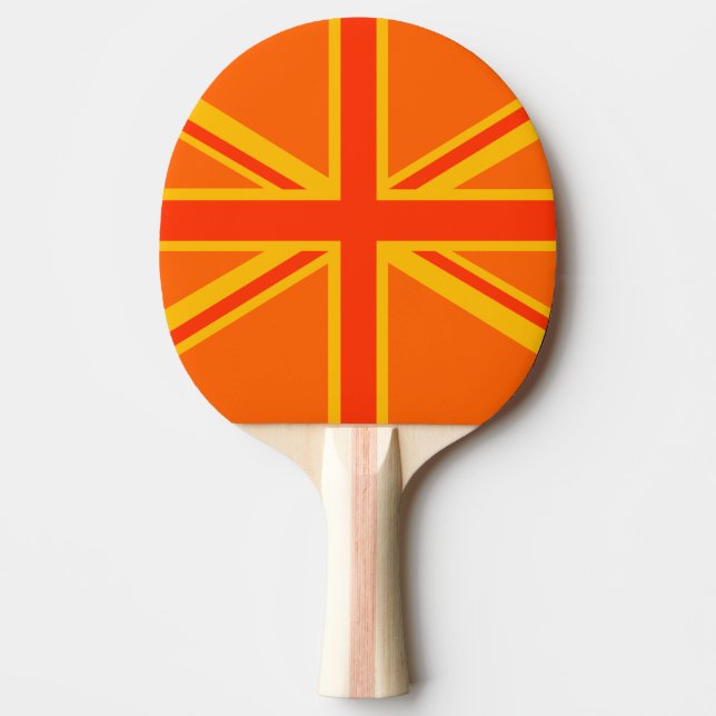 Pala De Ping Pong Naranja Union Jack (Anverso)