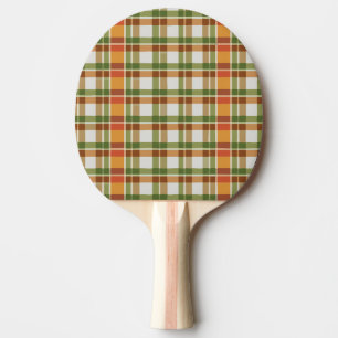Pala De Ping Pong Naranja Verde Gingham