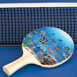 Pala De Ping Pong Natación de peces tropicales