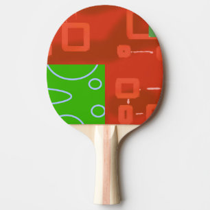 Pala De Ping Pong Navidad Verde Rojo