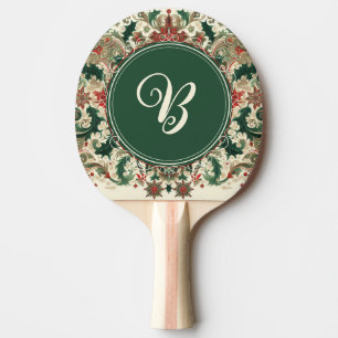 Pala De Ping Pong Navidad victoriana/clásica/vintage personalizada