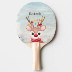 Pala De Ping Pong Navidades adorables reno