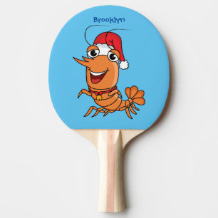 Pala De Ping Pong Navidades alegres, camarones, personalizado ilustr