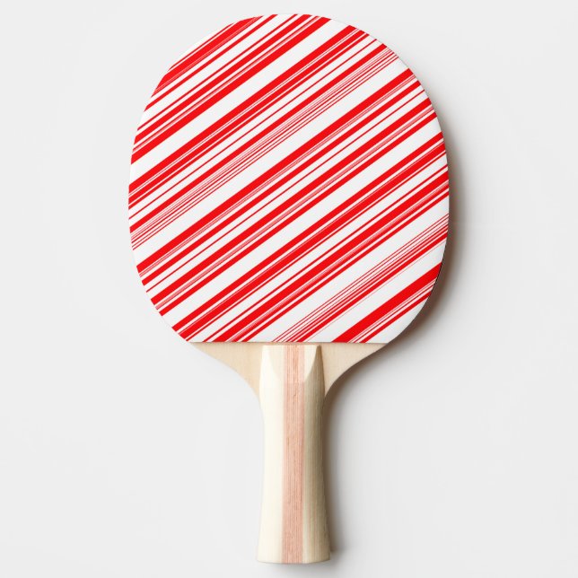 Pala De Ping Pong Navidades Candy Cane Red White Stripes 4Carl (Anverso)