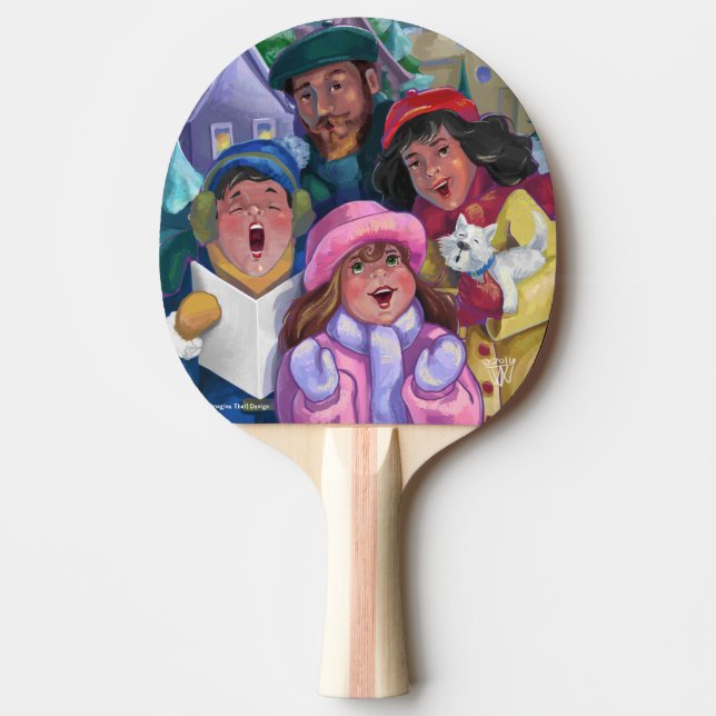 Pala De Ping Pong Navidades Carolers (Anverso)