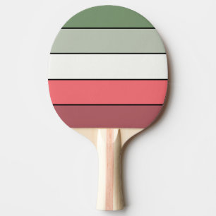 Pala De Ping Pong Navidades Color Verde Blanco Rojo Sobre Papel Text