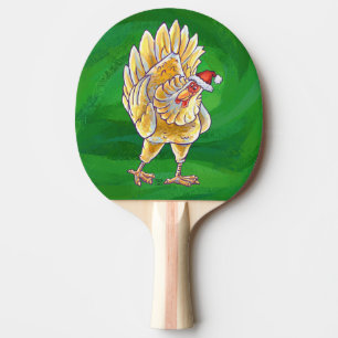 Pala De Ping Pong Navidades De Pollo En Verde