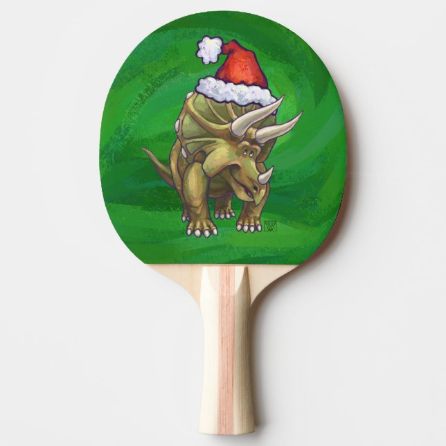 Pala De Ping Pong Navidades de Triceratops Green (Anverso)