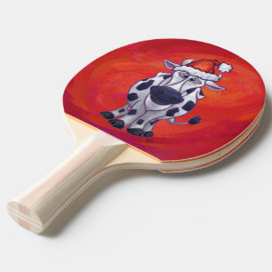 Pala De Ping Pong Navidades de vaca en el mundo rojo