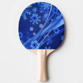 Pala De Ping Pong Navidades del Blue Winter Snowflakes