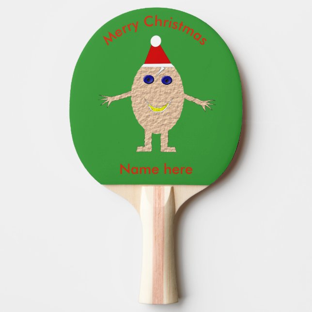Pala De Ping Pong Navidades divertidos Egg Ping Pong Paddle (Anverso)