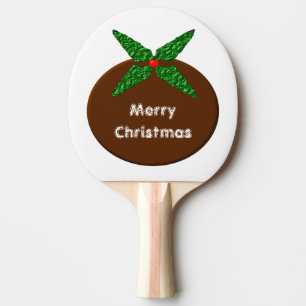 Pala De Ping Pong Navidades empujando al Personalizado Ping Pong Pad