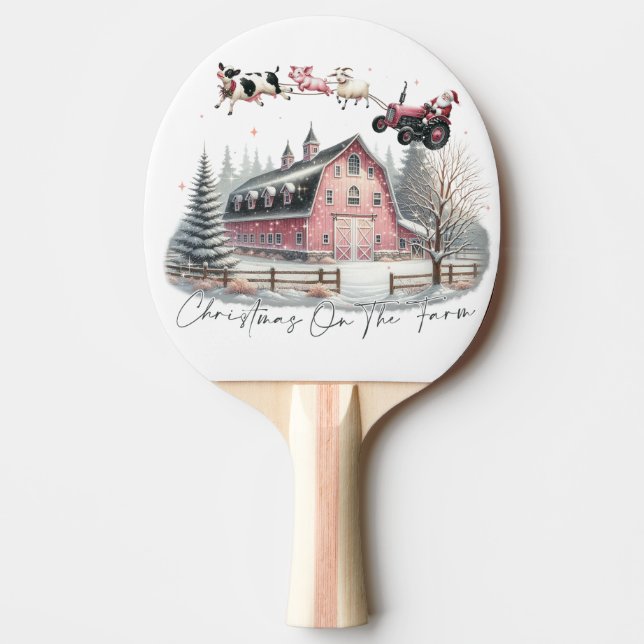 Pala De Ping Pong Navidades en la granja, Feliz Navidad (Anverso)