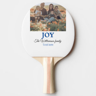 Pala De Ping Pong Navidades felices añaden el nombre de familia foto
