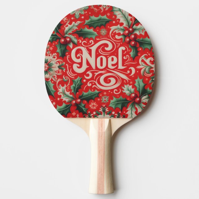 Pala De Ping Pong Navidades Noel Red & Green (Anverso)