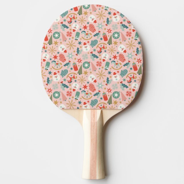 Pala De Ping Pong Navidades Retro Pastel (Anverso)