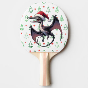Pala De Ping Pong Navidades Santa hat pterodáctilo