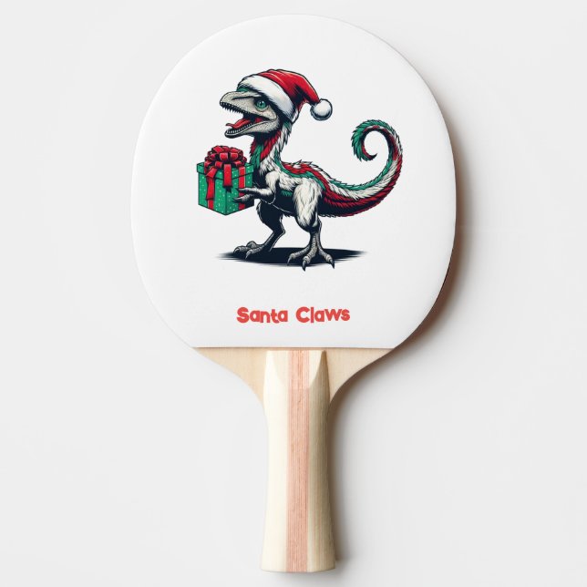 Pala De Ping Pong Navidades Santa hat raptor (Anverso)
