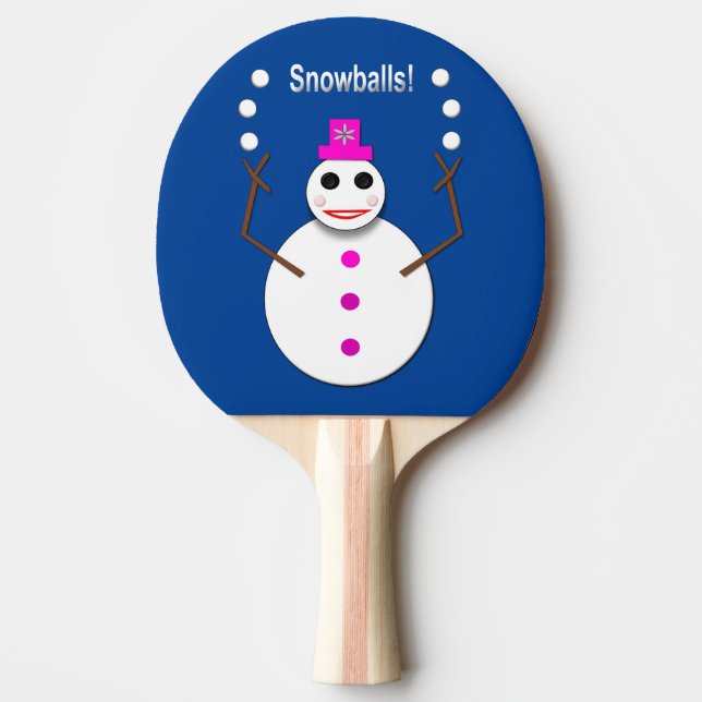 Pala De Ping Pong Navidades Snowlady Juggys Nieves Graciosa (Anverso)