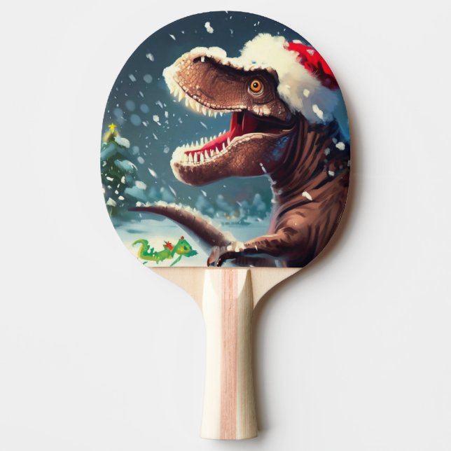 Pala De Ping Pong Navidades T-Rex (3) (Anverso)