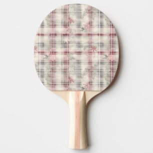 Pala De Ping Pong Navidades Tartán Floral Design Series #13