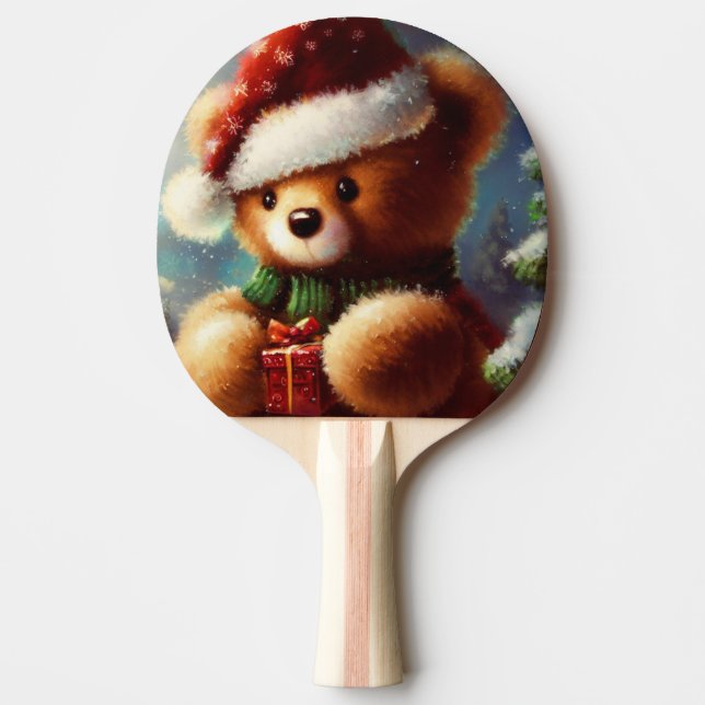 Pala De Ping Pong Navidades Teddy Bear (2) (Anverso)