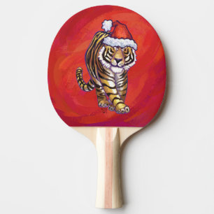 Pala De Ping Pong Navidades tigres en rojo