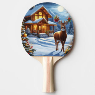 Pala De Ping Pong Navidades/Winter Deer Lodge