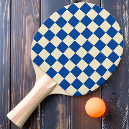 Pala De Ping Pong Navy y crema a cuadros