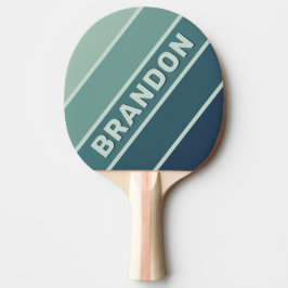 Pala De Ping Pong Negrita nostálgica verde oceánica con nombre