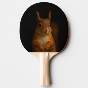 Pala De Ping Pong Negro 4 Paddle de ping pong de lujo, ardilla roja