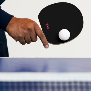 Pala De Ping Pong Negro y rojo personalizado